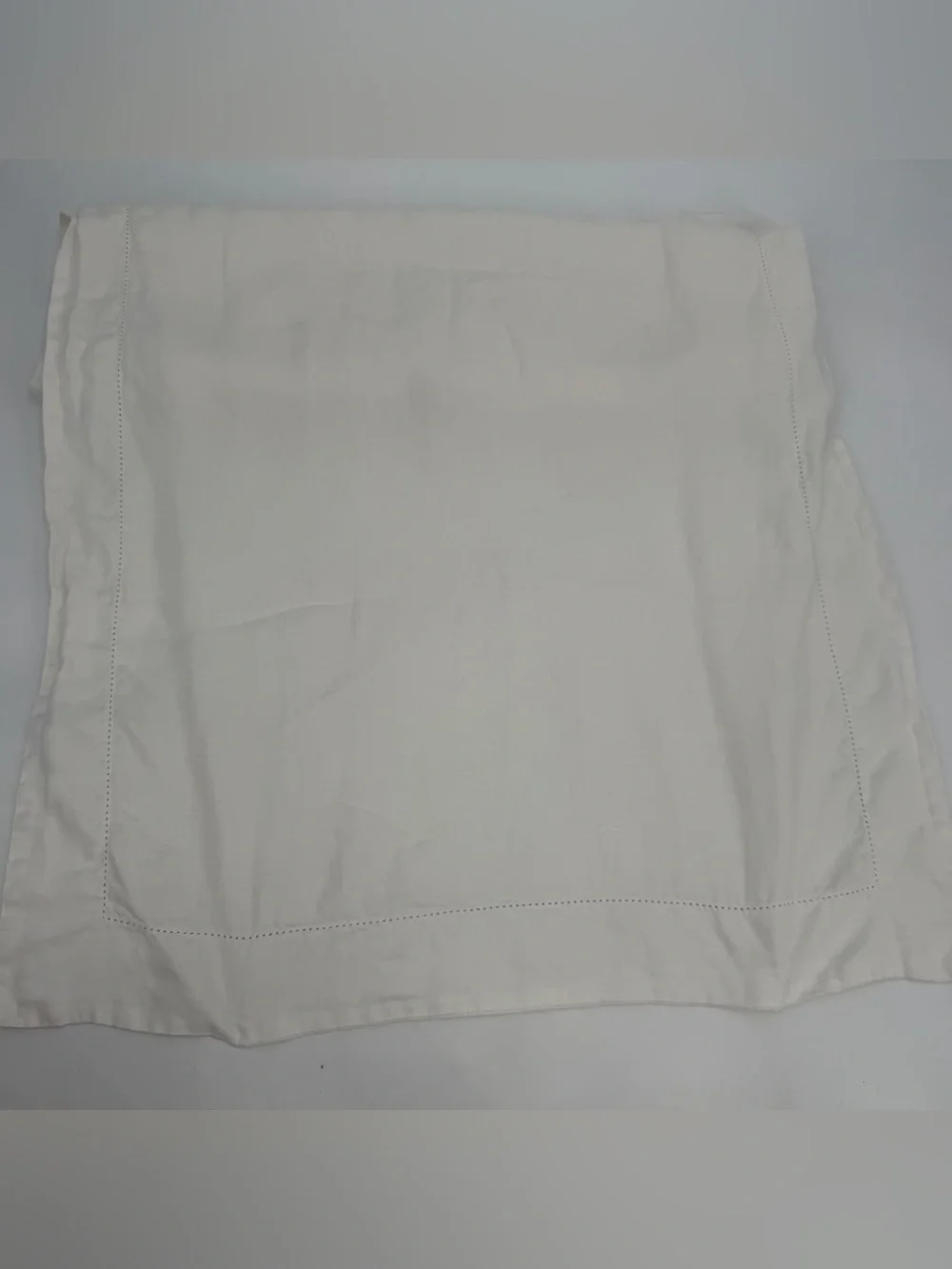 Fieldcrest Pillow Sham King Ivory White Linen Single (1) Pillow Cover Cottage
